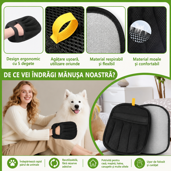 Mănușă magică pentru păr