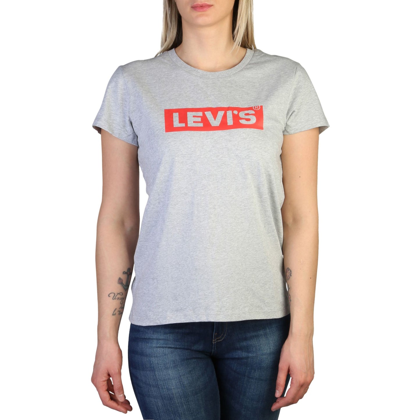 Tricou gri cu mâneci scurte de la Levi's pentru dame